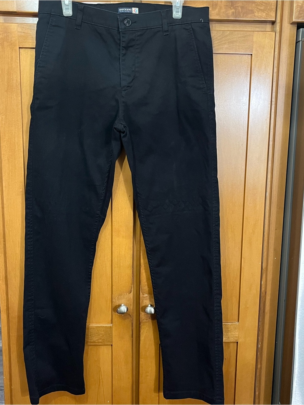 Dockers Black Straight-Leg Chinos Athletic Fit for Men
